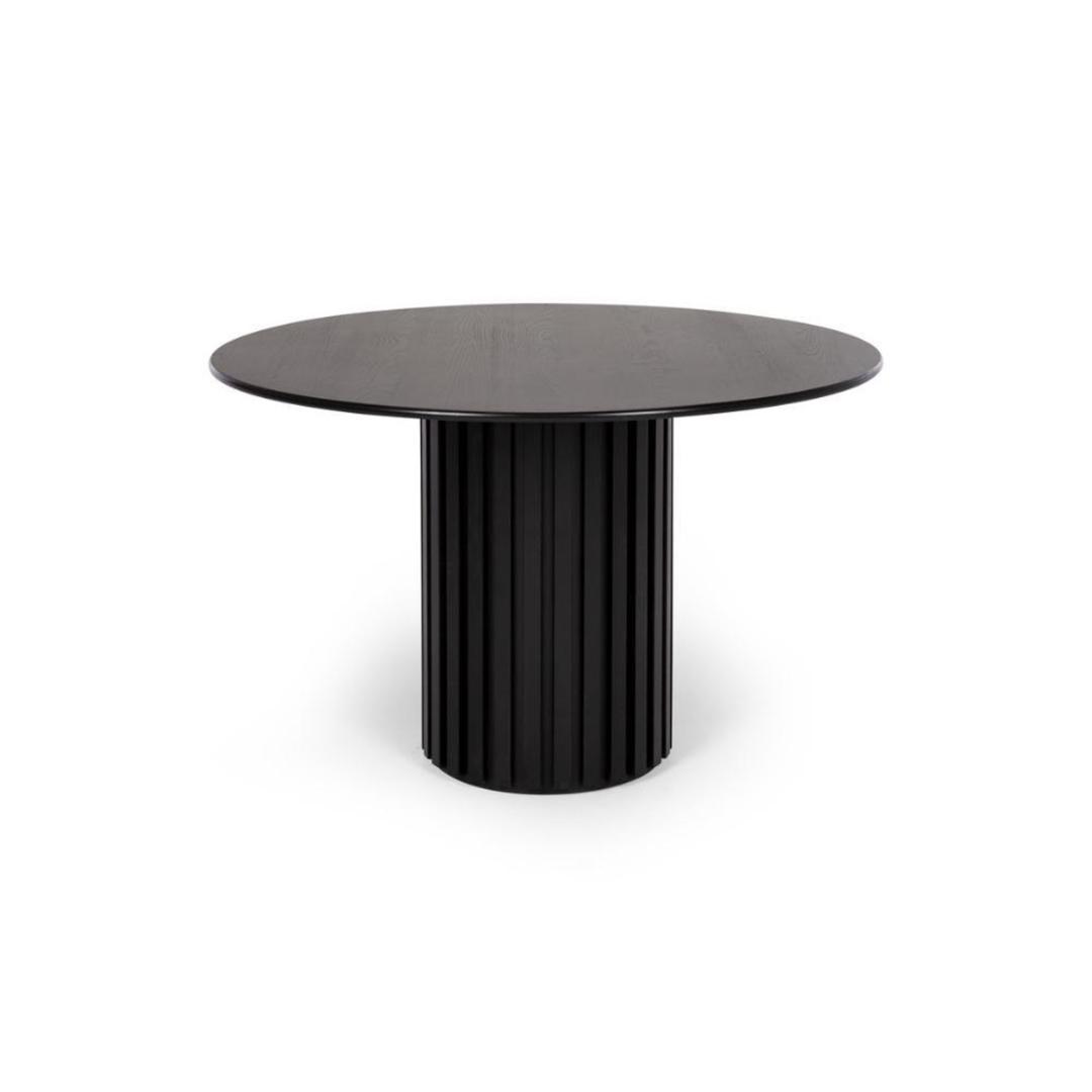 Rho Round Dining Table Black Oak 120cm image 0